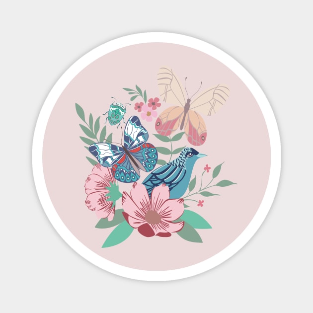 Birds, Butterflies, Blooms  and Bugs Magnet by estudioanzol